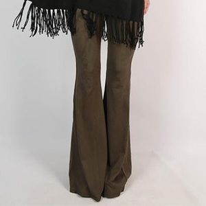 Brandy Melville super wide leg faux suede legging